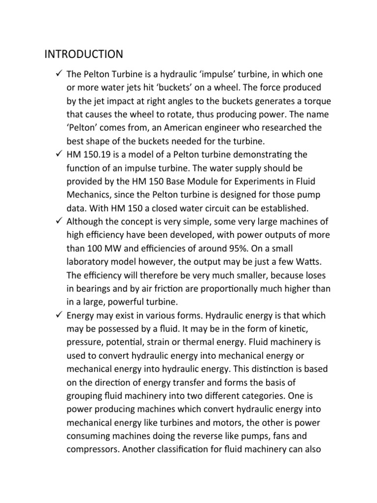 Pelton Turbine: Design and Efficiency | PDF | Turbine | Jet Engine