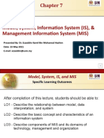 Model, System, Information System (IS), & Management Information System (MIS)