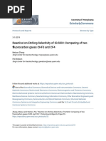 Reactive Ion Etching Selectivity of Si - SiO2 - Comparing of Two - Uo