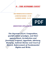 Chapter 4 - The Supreme Court: Reduced Syllabus