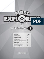 First Explorers Evaluation Booklet