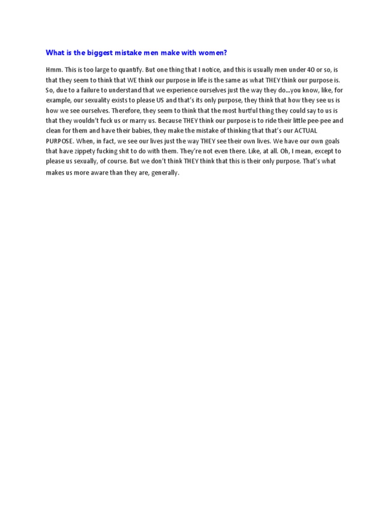 Men's Biggest Mistake with Women PDF