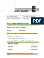 Kebijakan Dividen: Soal 12 - 1: Kebijakan Stock Split Dan Stock Dividend