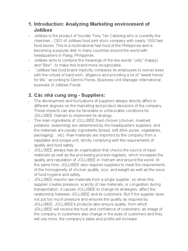 JOLLIBEE | PDF | Advertising | Fast Food