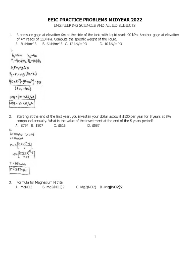 ESAS Reviewer PDF Strength Of Materials Pressure