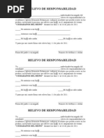 Ejemplo de Relevo de Responsabilidad