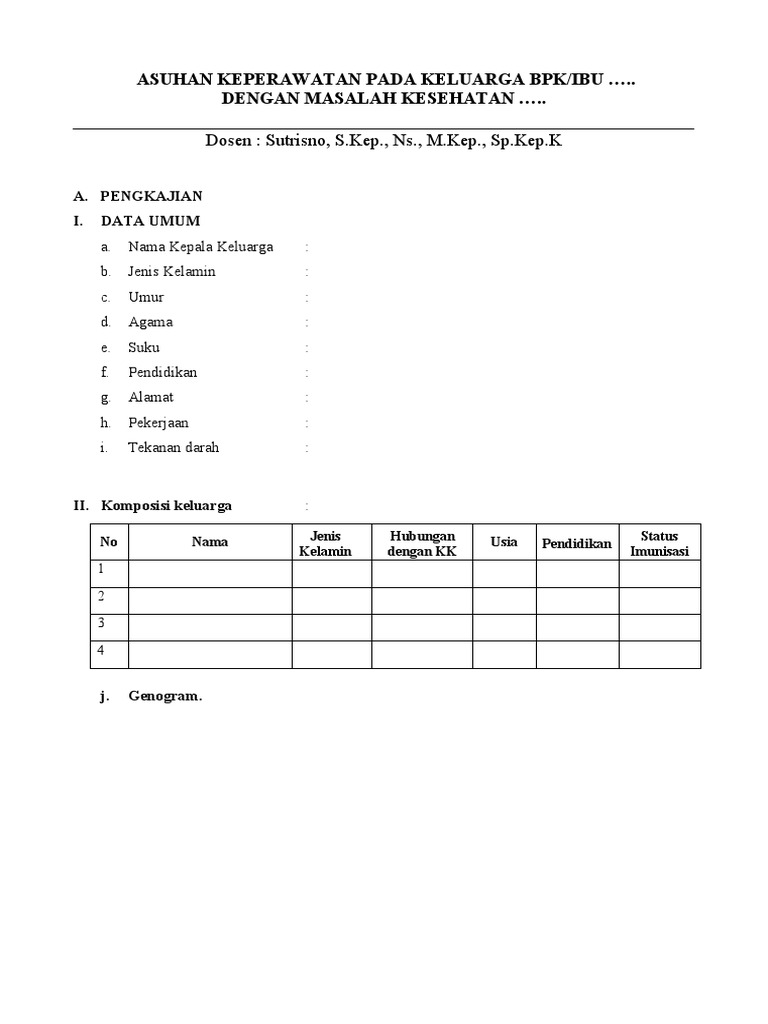 Format askep klg pdf