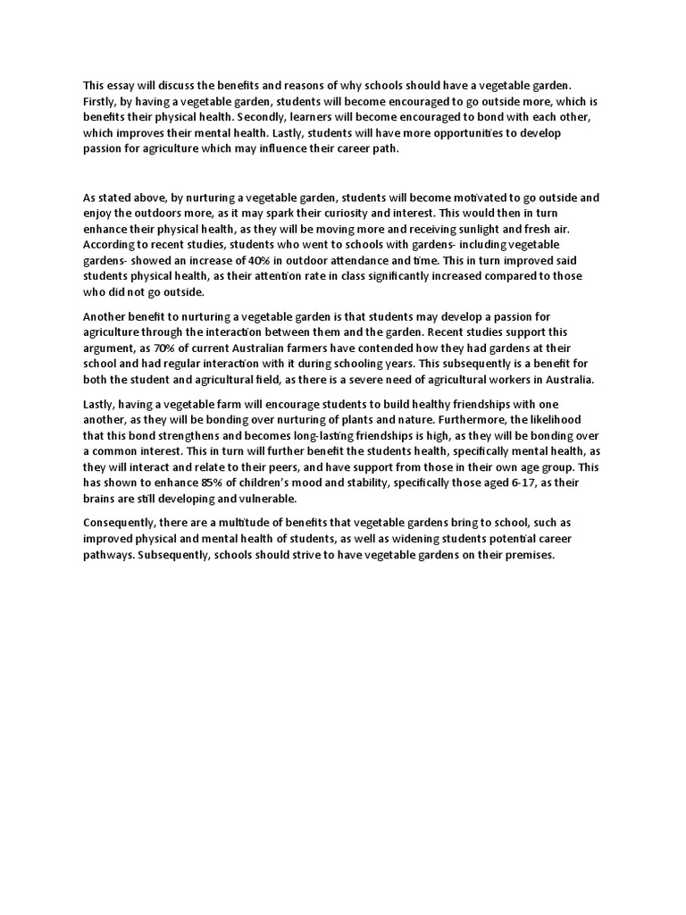 This essay will discuss the benefits and reasons of why schools should
