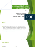 Penggunaan Obat Pada Sistem Respirasi: Departemen Farmakologi Fakultas Kedokteran Universitas Jenderal Soedirman