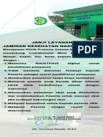 Janji Layanan Jaminan Kesehatan Nasional (JKN) : Direktur Klinik Pratama Unimus Semarang, 01 April 2023
