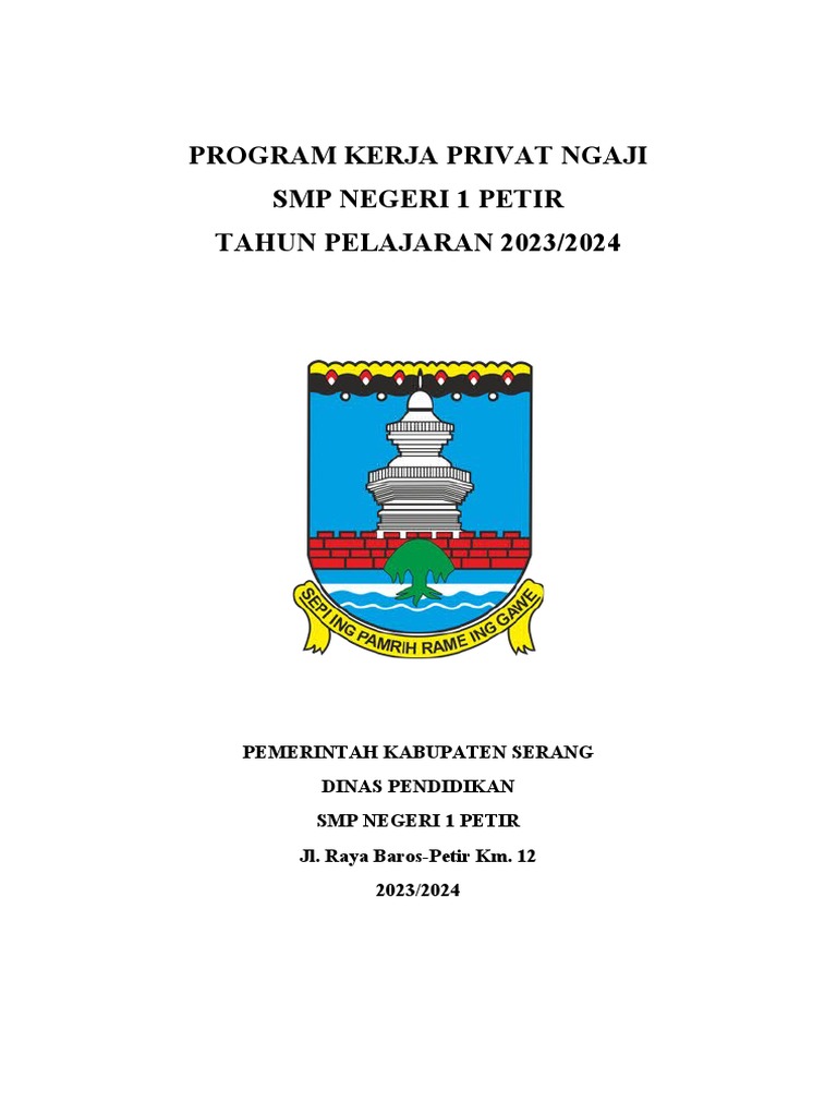 Program Privat Ngaji SMPN 1 Petir 2023/2024 | PDF | Kesehatan Holistik