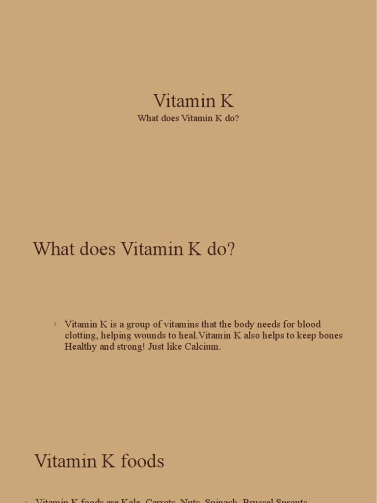 What Does Vitamin K Do? PDF