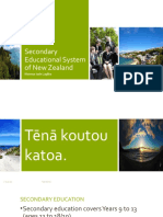 Secondary Educational System of New Zealand