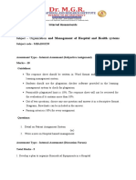 Mba18ge59 - Organization and Management of Hospital Health System