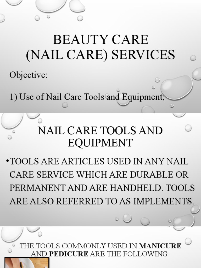 BEAUTY CAREtools Part 1 PDF Nail (Anatomy) Integumentary System
