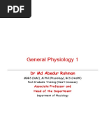 General Physiology 1: DR MD Abedur Rahman