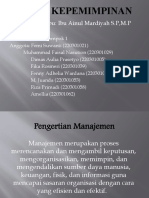 Teori Kepemimpinan: Dosen Pengampu: Ibu Ainul Mardiyah S.P, M.P