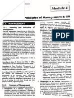 Nature and Principles of Management & OB: Module 1