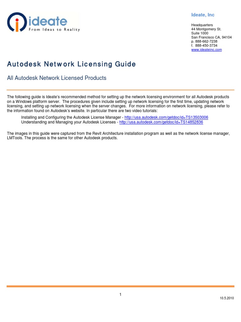 Autodesk Network Licensing Guide_2011 Server