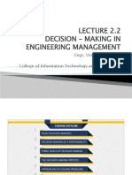 Decision - Making in Engineering Management