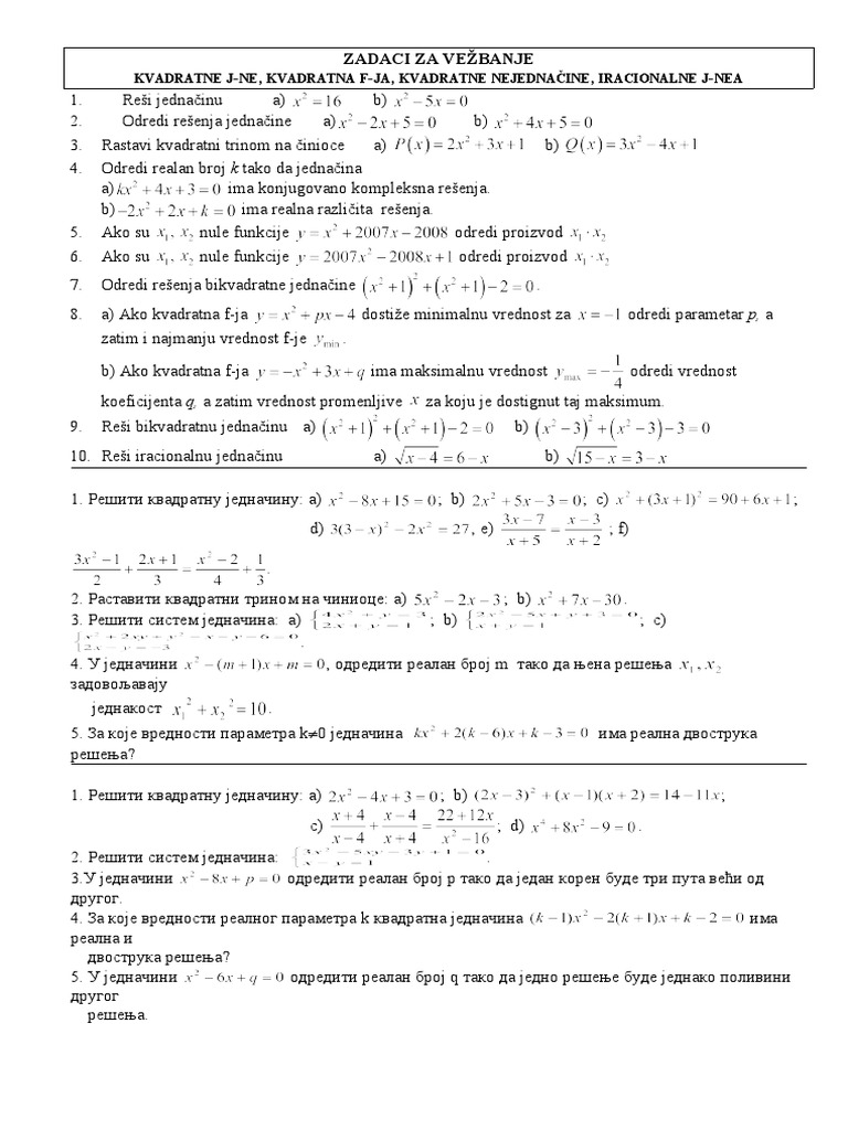 zadaci-za-vezbanje-kvadratne-j-ne-f-je-i-nejednacine-pdf