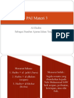 PAI Materi 3: Al-Hadits Sebagai Sumber Ajaran Islam Yang Ke 2