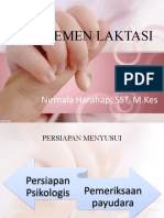 Manajemen Laktasi: Nirmala Harahap, SST, M.Kes