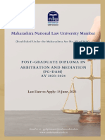 Maharashtra National Law University Mumbai: Post-Graduate Diploma in Arbitration and Mediation
