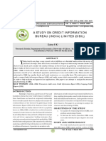 A Study On Credit Information Bureau (India) Limited (Cibil)