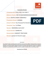 Transaction Date: Reference Number: Sender: Transaction Amount: Amount in Words: Transaction Type: Receiver: Account Number: Receiving Bank: Remarks