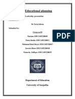 Educational Planning: Department of Education University of Sargodha