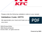 Thank You!: Validation Code: 05775