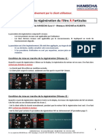 Procédure de Régénération Du Iltre Articules: Et À Faire Signer Impérativement Par Le Client Utilisateur