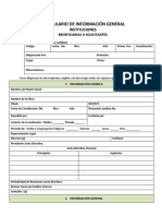 Formulario de Información General: Instituciones