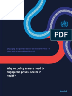 BRIEF 2 - Why Do Policy Makers Need To Engage The Private Sector in Health