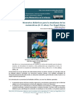 Itinerarios Didácticos para La Enseñanza de Las Matemáticas. Ángel Alsina