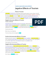 Reading - Vocab Boost - Tourism Economy