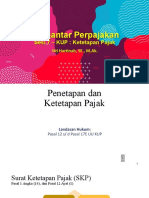 Pengantar Perpajakan: Sesi 7 - KUP: Ketetapan Pajak