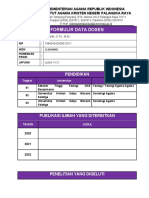 Formulir Data Dosen: Pendidikan