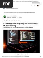 8 Code Snippets To Quickly Get Started With Mlflow Tracking: Tips To Better Log Your Experiments and Reproduce Them
