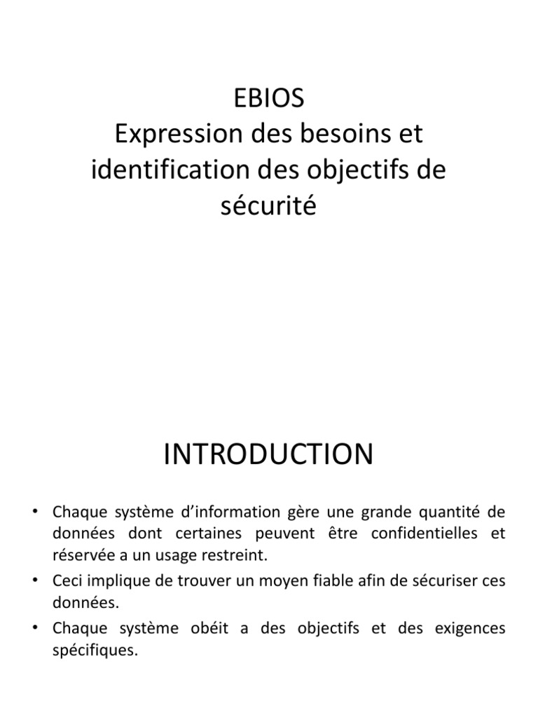 Méthode Ebios Pdf | EBIOS RM: Cadre pour la Gestion des Risques en ...