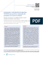 Sensibilidad y Especificidad Del Algoritmo WINROP para Predecir Retinopatía Del Prematuro en El Norte de México