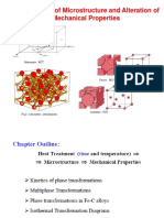 Development of microstructure and alteration of mechanical properties