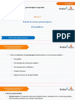 Aula 1 - Estudo de Teorias Psicoterápicas - Psicanalíticas