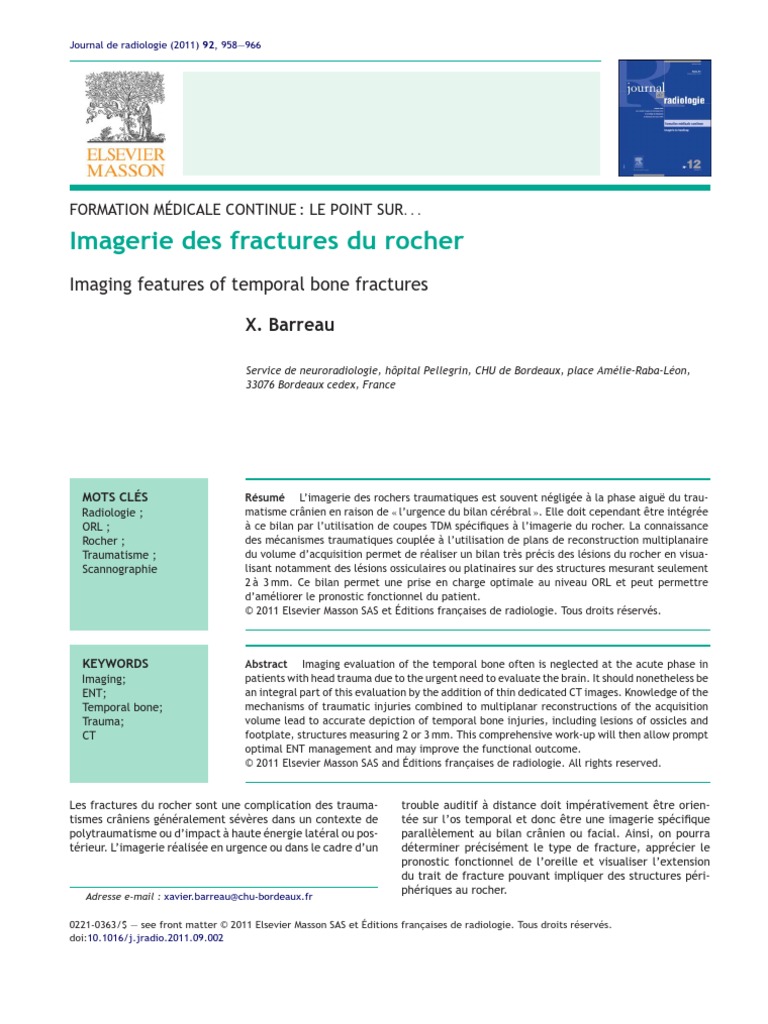 Fracture Du Rocher Pdf – Fracture du rocher – SSMSR