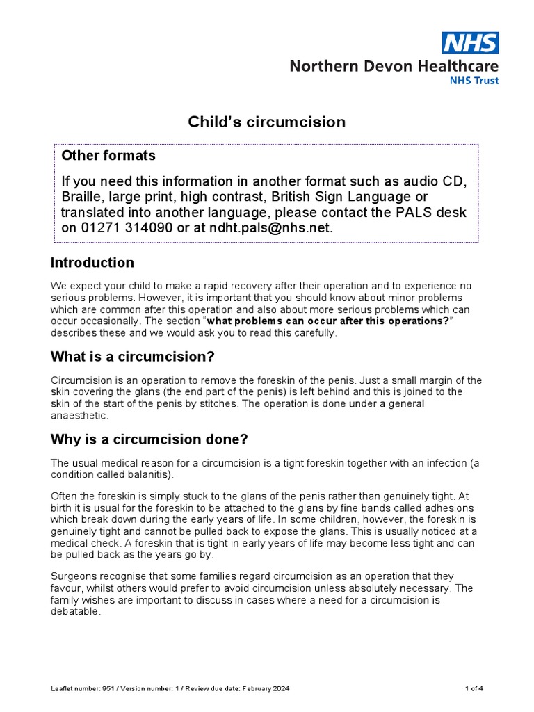 Child Circumcision | PDF | Circumcision | Surgery