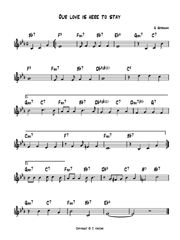 Our Love Is Here To Stay en Eb | PDF