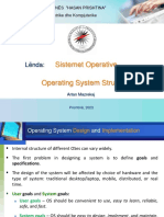 Sistemet Operative Operating System Structures: Lënda