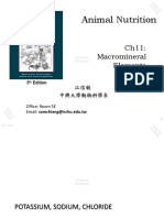 Animal Nutrition: Ch11: Macromineral Elements