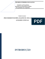 Procedimentos pré-análíticos em laboratório